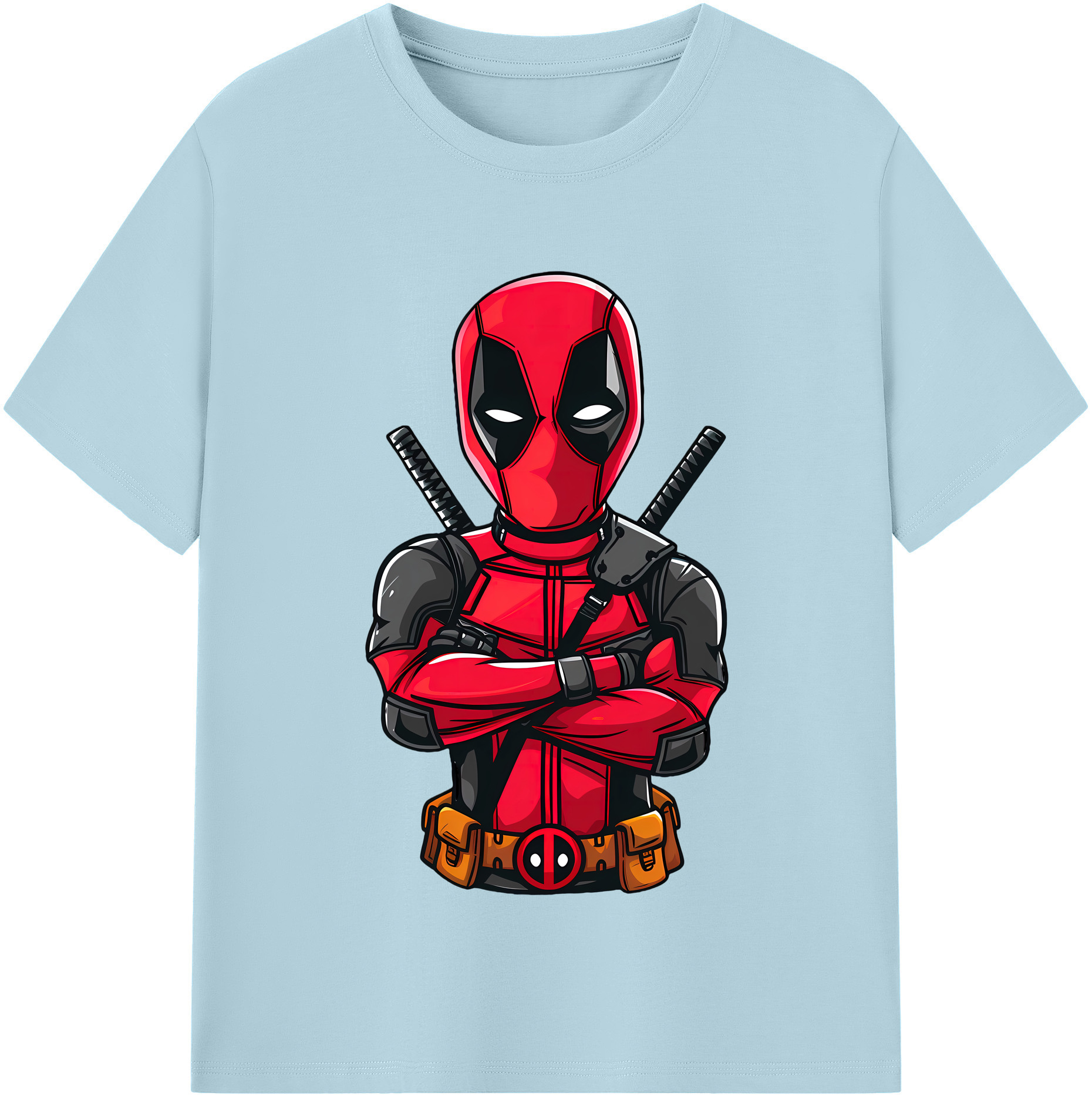 （画像用） Deadpool デッドプール 綿100％半袖Tシャツ（フロントプリント）